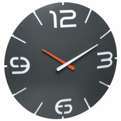 TFA 60.3536.10 - Nástenné hodiny s rádiovo riadeným časom CONTOUR - čierne