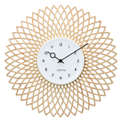 LAVVU Drevené dizajnové hodiny s plynulým chodom CHIC ?38cm