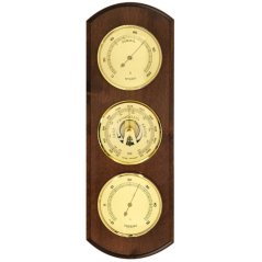 Barometer 8040 s teplomerom a vlhkomerom - tmavo hnedý - E16.4647.003185