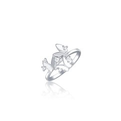 Stříbrný prsten JVD SVLR0735XI2BI56