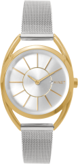 Strieborno-zlaté dámske hodinky MINET ICON BICOLOR MESH