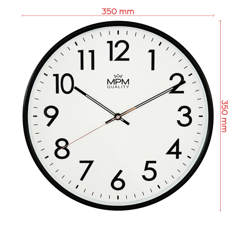 Nástenné hodiny s tichým chodom MPM Rena - B - E01.3877.90