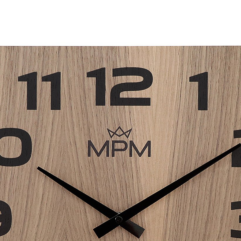 Nástenné drevené hodiny s tichým chodom MPM Topg - E07M.4260.5390