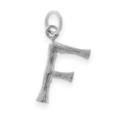 Oceľový prívesok písmeno "F" 70213 - strieborné farby - SPD.70213.F