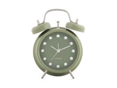 Dizajnový zvoncový budík 6018GR Karlsson 17cm