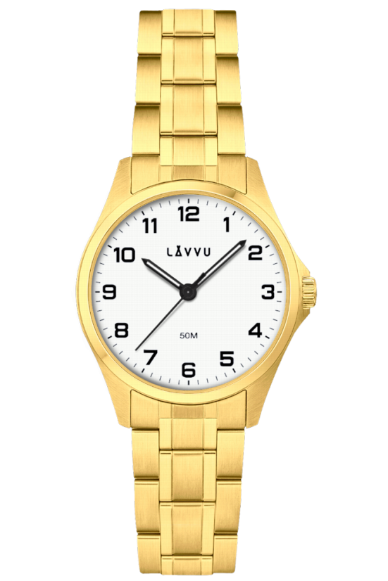 LAVVU Ocelové dámské hodinky GLIMT Gold