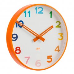 Detské nástenné hodiny Future Time FT5010OR Rainbow orange 30cm