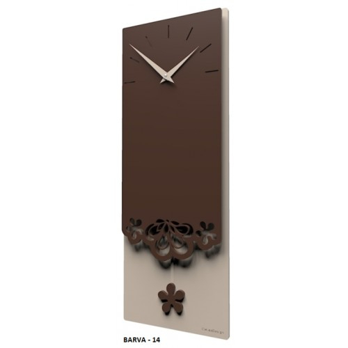 Dizajnové hodiny 56-11-1 CalleaDesign Merletto Pendulum 59cm (viac farebných verzií) Farba čokoládová-69 - RAL8017