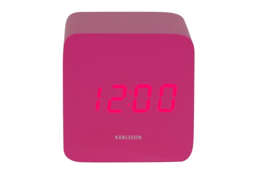 Dizajnové LED hodiny s budíkom 5982BP Karlsson 7cm