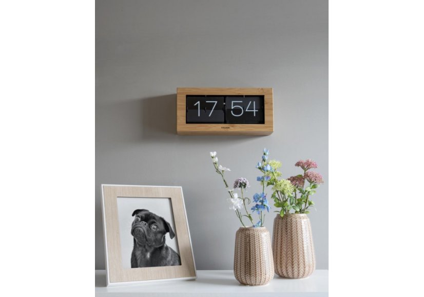 Dizajnové nástenné/Stolné preklápacie hodiny 5642WD Karlsson 37cm