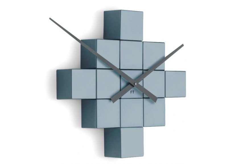 Dizajnové nástenné nalepovacie hodiny Future Time FT3000GY Cubic light grey
