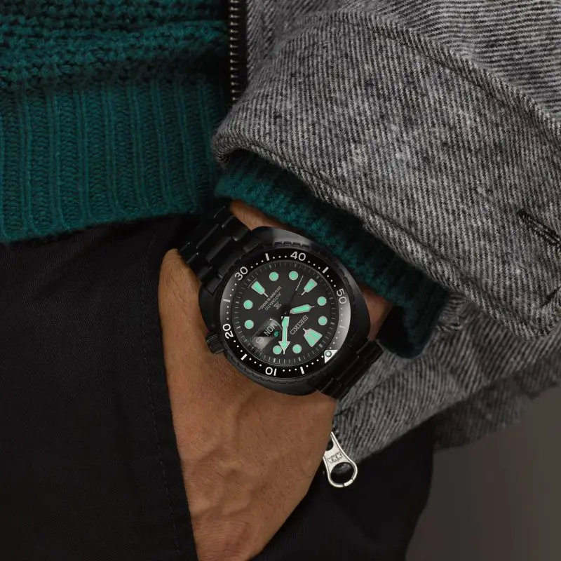 Seiko SRPK43K1 Prospex Black Series ‘Night Vision’ Turtle Diver