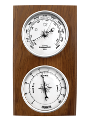 Nástenný drevený barometer s vlhkomerom JVD BA232/11
