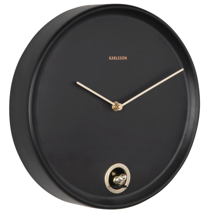Nástěnné hodiny s kukačkou 6123BK Karlsson 30cm, černé