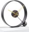 Dizajnové stolné hodiny Endless lacquered black/gold 32cm