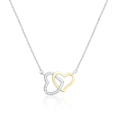 Pozlacený stříbrný náhrdelník JVD SVLN0415XH2GO45