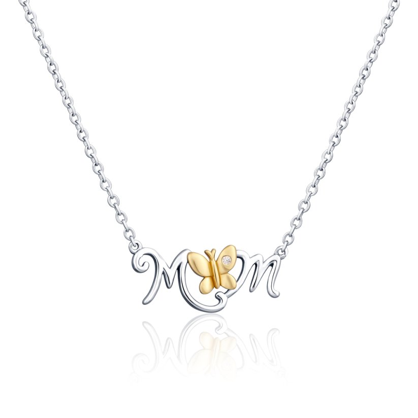Pozlacený stříbrný náhrdelník JVD SVLN0405X61BK45