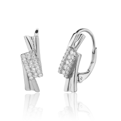 Stříbrné náušnice se zirkony JVD SVLE3556XK8BI00