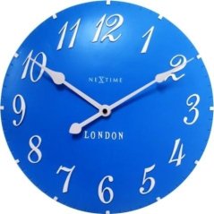 Dizajnové nástenné hodiny 3084bl Nextime v aglickom retro štýle 35cm